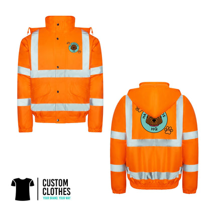 HAPPY HOUNDS HQ - HI-VIS BOMBER JACKET [RX770]