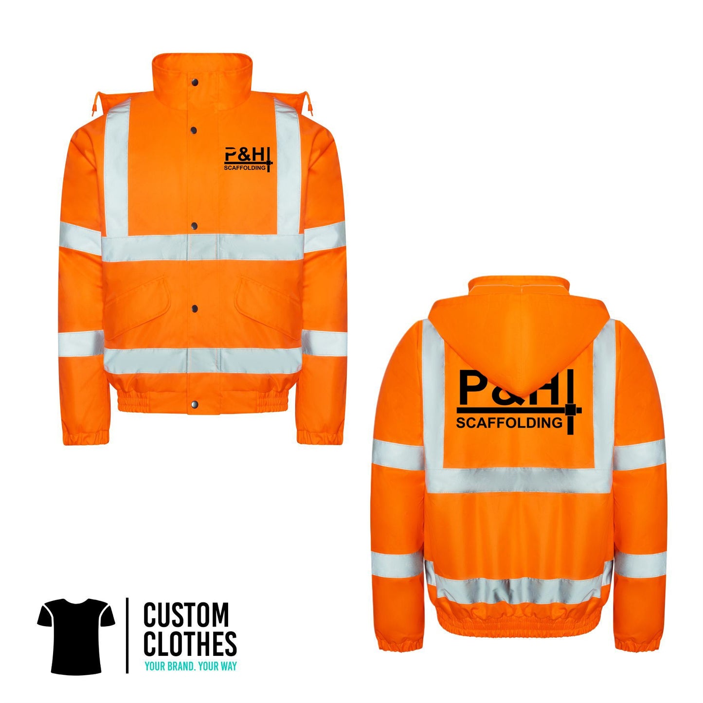P&H SCAFFOLDING - HI-VIS BOMBER JACKET [RX770]