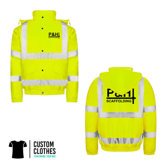P&H SCAFFOLDING - HI-VIS BOMBER JACKET [RX770]