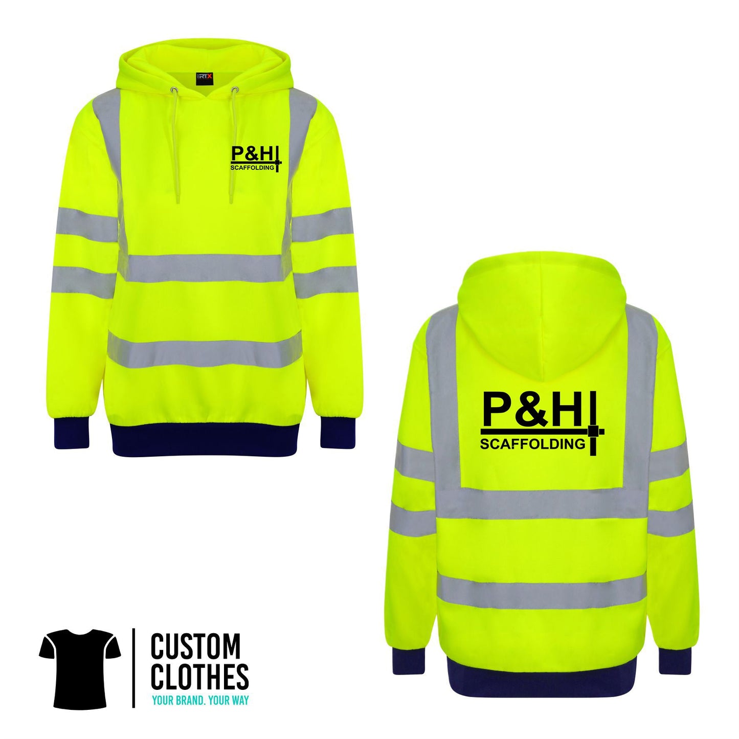 P&H SCAFFOLDING - HI-VIS HOODIE [RX740]