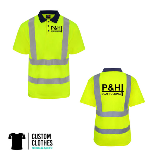 P&H SCAFFOLDING - HI-VIS POLO [RX710]