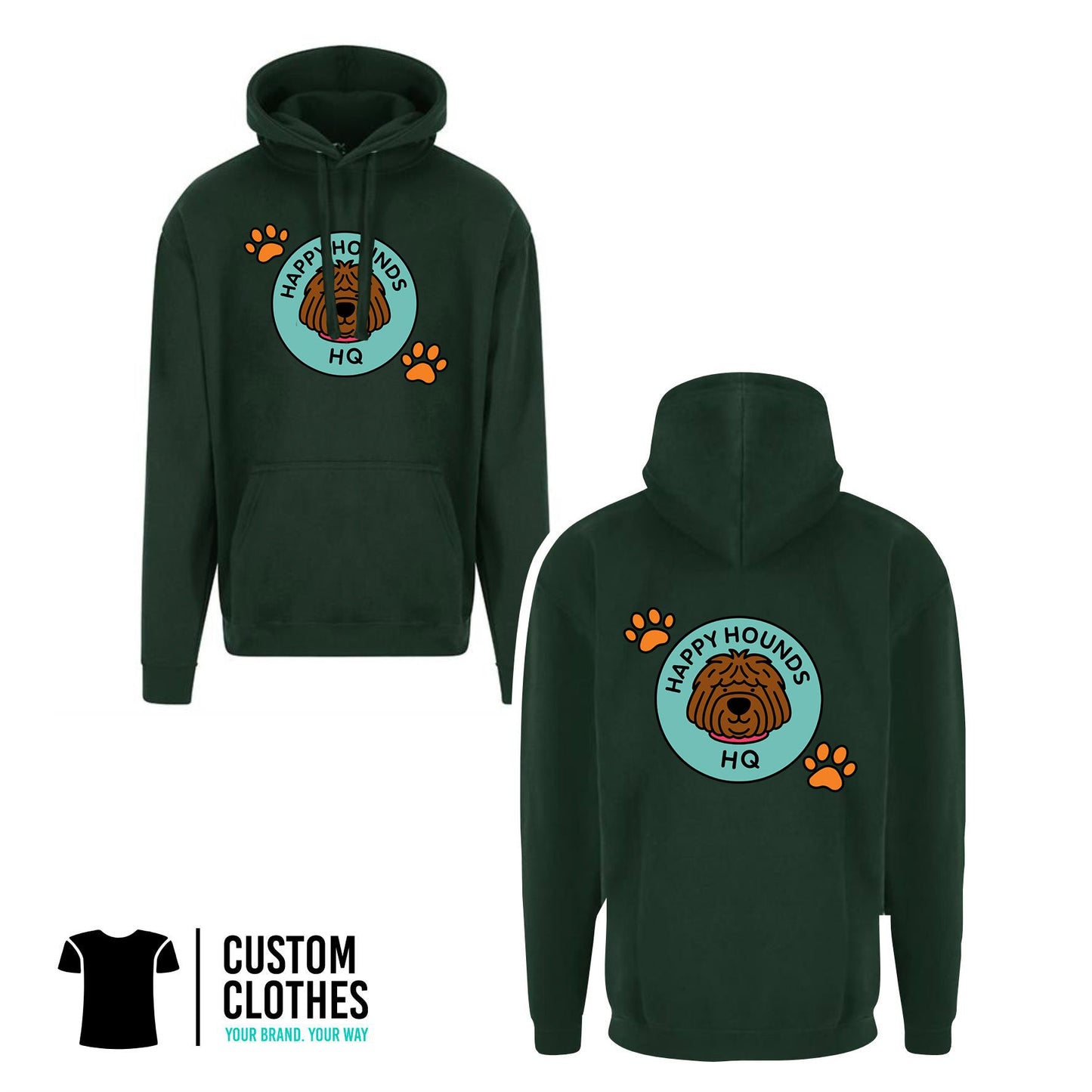 HAPPY HOUNDS HQ - RTX HOODIE - CHEST LOGO [RX350]