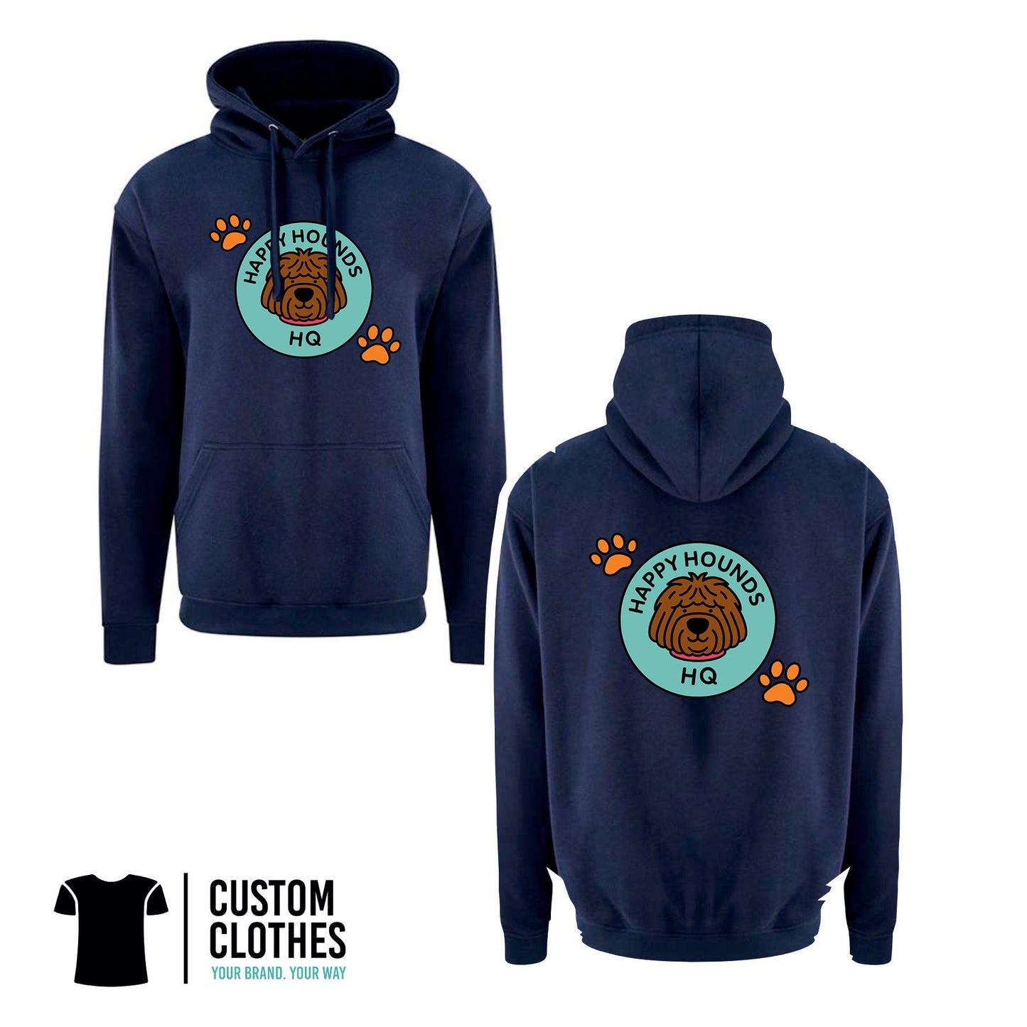 HAPPY HOUNDS HQ - RTX HOODIE - CHEST LOGO [RX350]