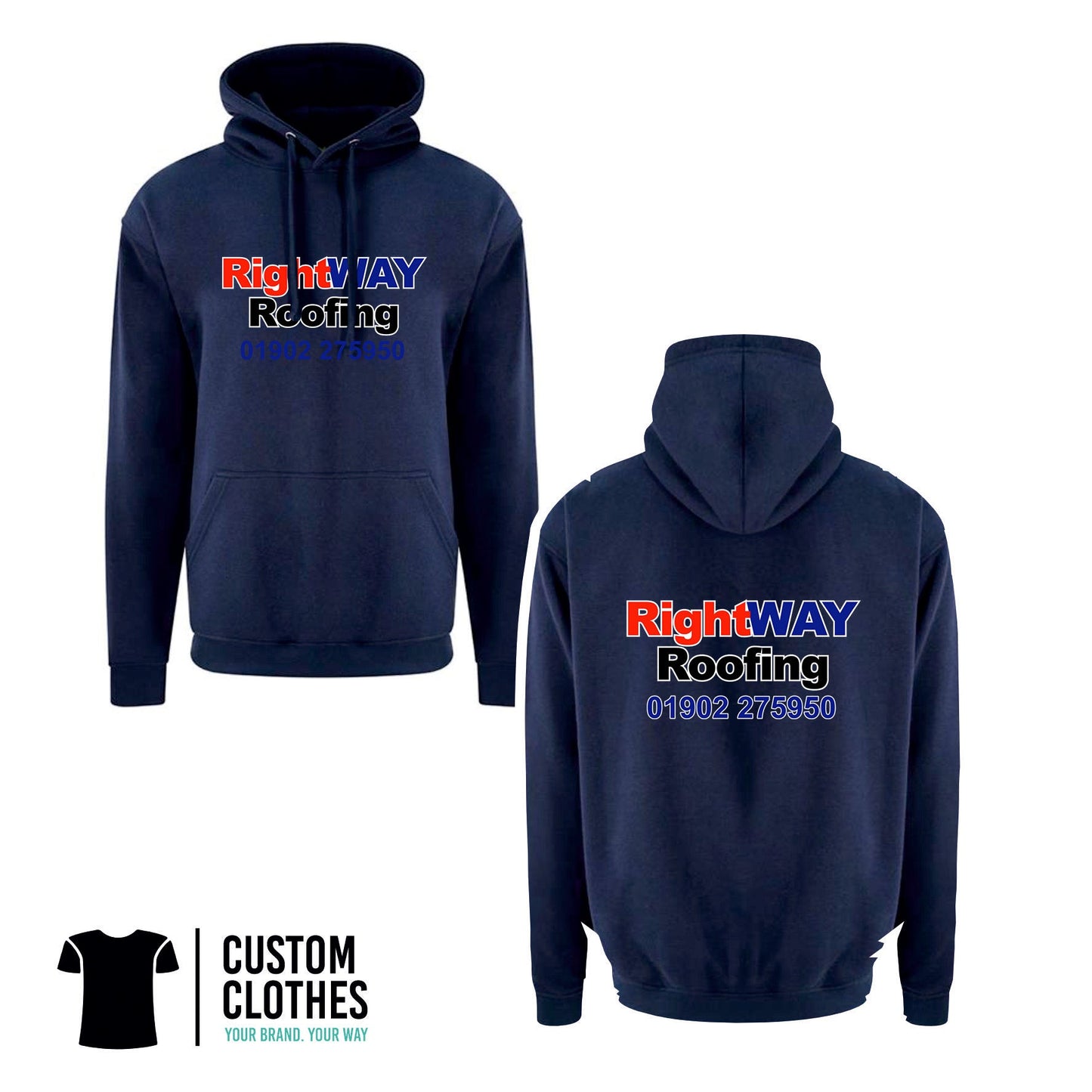RIGHT WAY ROOFING - RTX HOODIE - CHEST LOGO [RX350]