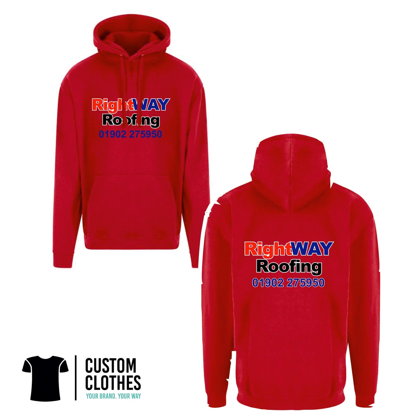 RIGHT WAY ROOFING - RTX HOODIE - CHEST LOGO [RX350]