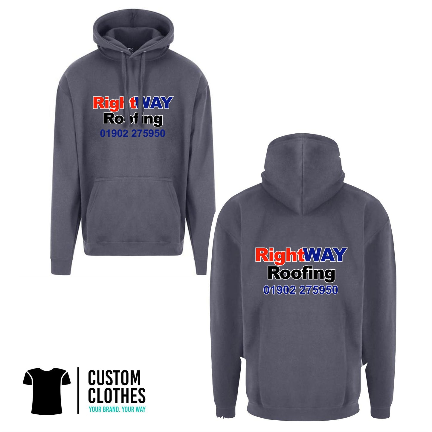 RIGHT WAY ROOFING - RTX HOODIE - CHEST LOGO [RX350]
