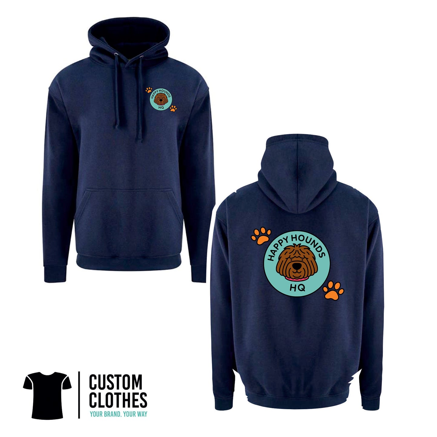 HAPPY HOUNDS HQ - RTX HOODIE - LEFT BREAST LOGO [RX350]