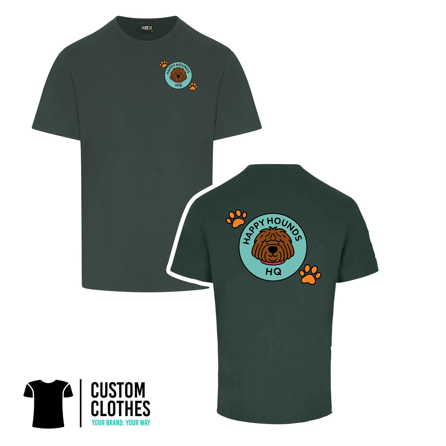HAPPY HOUNDS HQ - RTX T-SHIRT - LEFT BREAST LOGO [RX151]