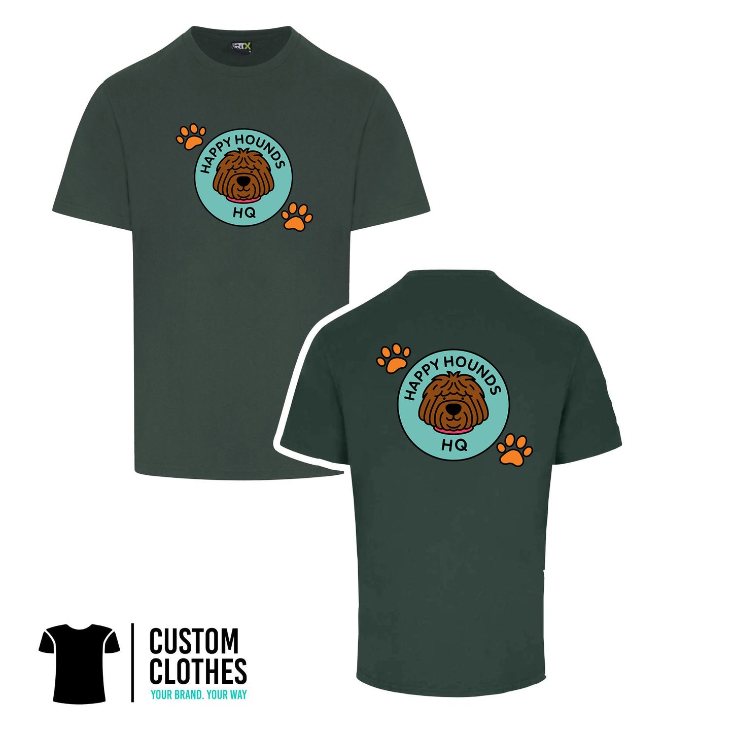 HAPPY HOUNDS HQ - RTX T-SHIRT - CHEST LOGO [RX151]
