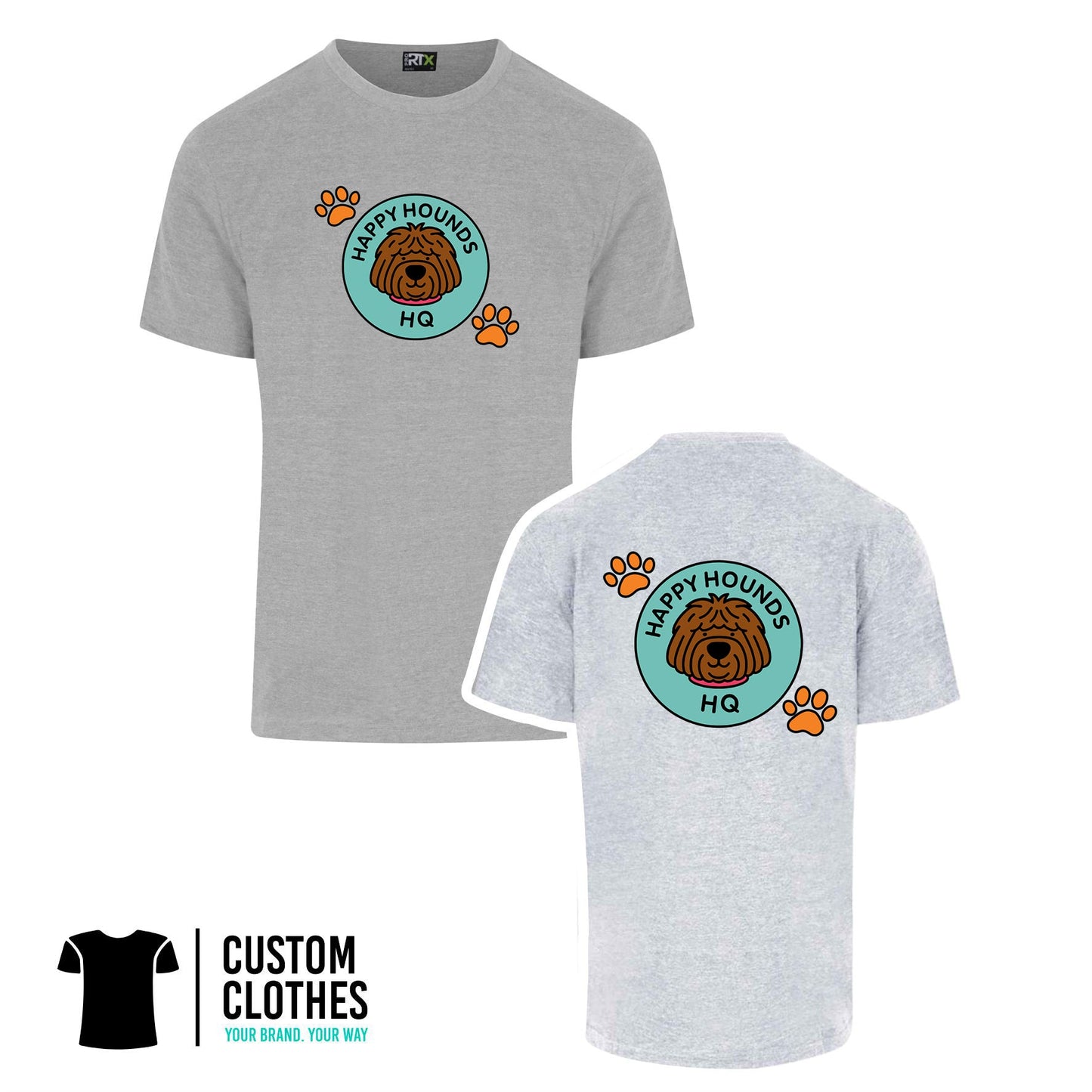 HAPPY HOUNDS HQ - RTX T-SHIRT - CHEST LOGO [RX151]