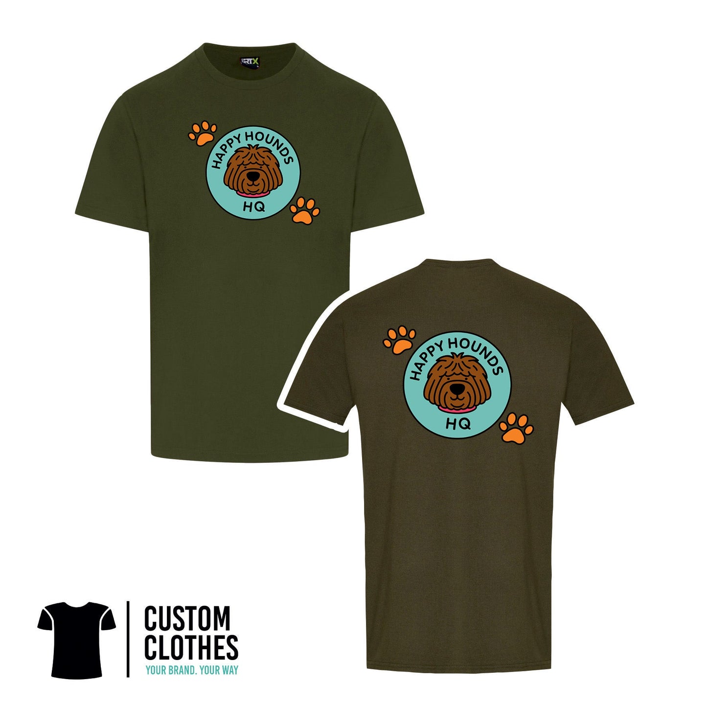 HAPPY HOUNDS HQ - RTX T-SHIRT - CHEST LOGO [RX151]