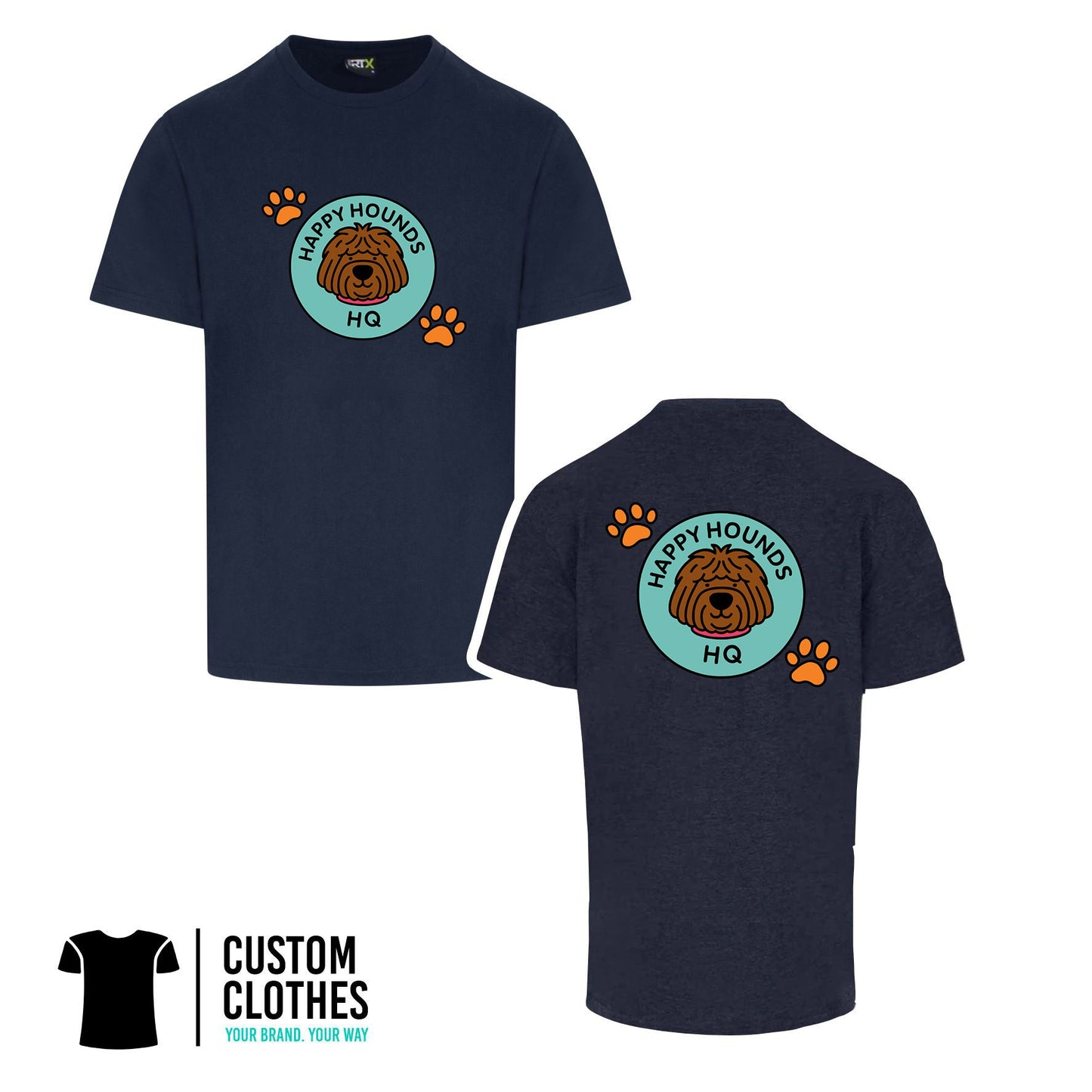 HAPPY HOUNDS HQ - RTX T-SHIRT - CHEST LOGO [RX151]