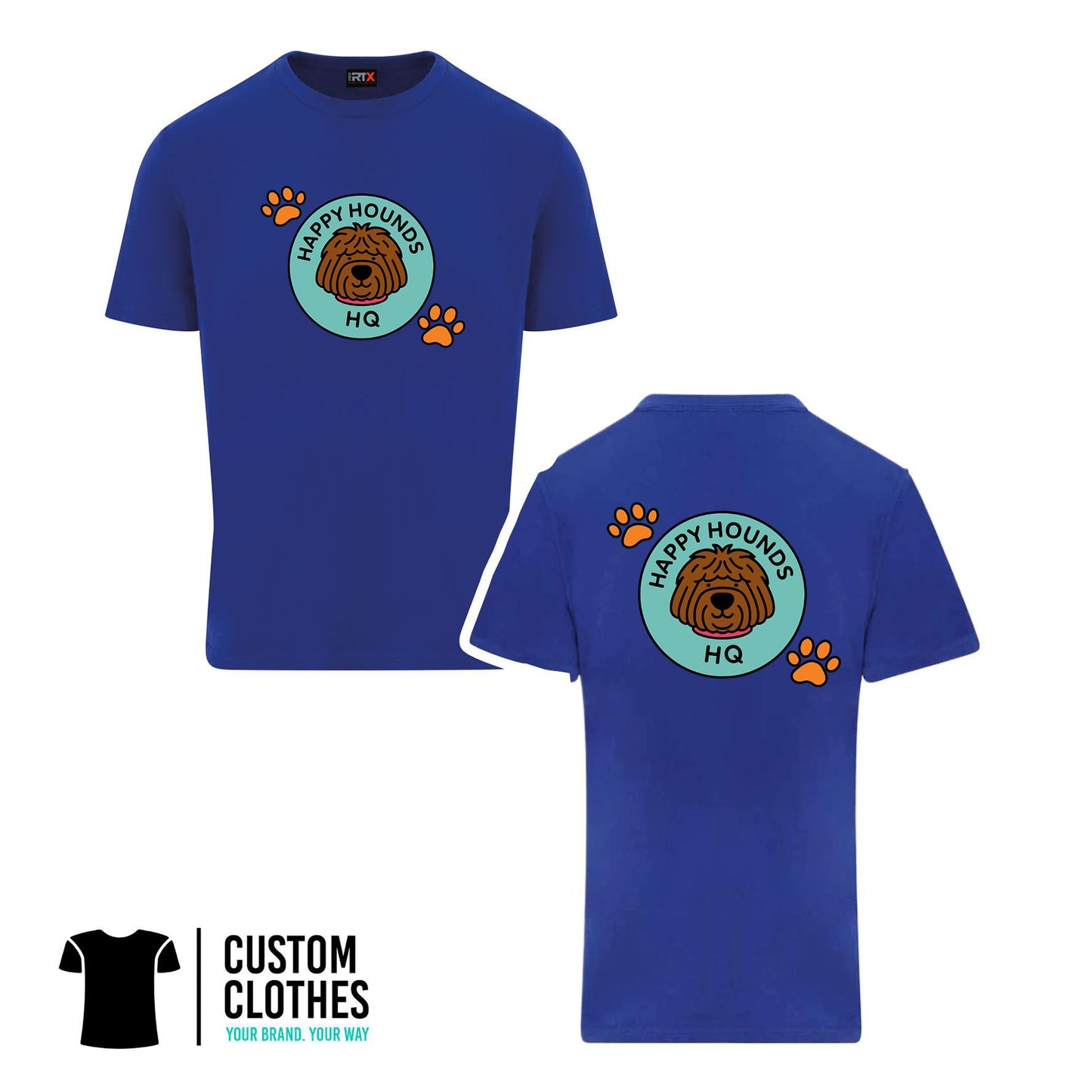 HAPPY HOUNDS HQ - RTX T-SHIRT - CHEST LOGO [RX151]