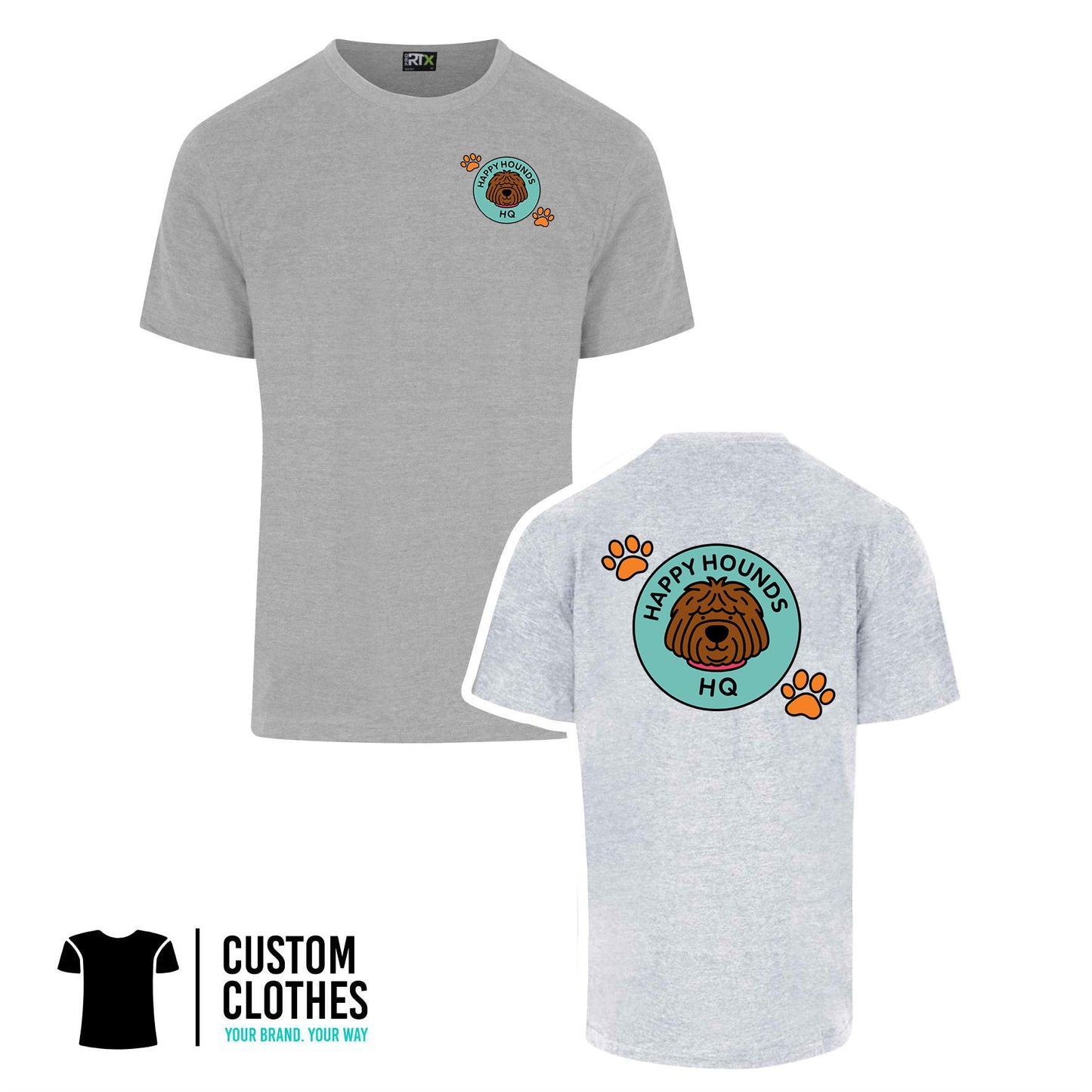 HAPPY HOUNDS HQ - RTX T-SHIRT - LEFT BREAST LOGO [RX151]