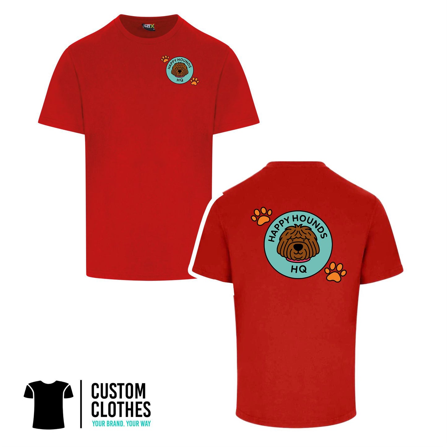 HAPPY HOUNDS HQ - RTX T-SHIRT - LEFT BREAST LOGO [RX151]
