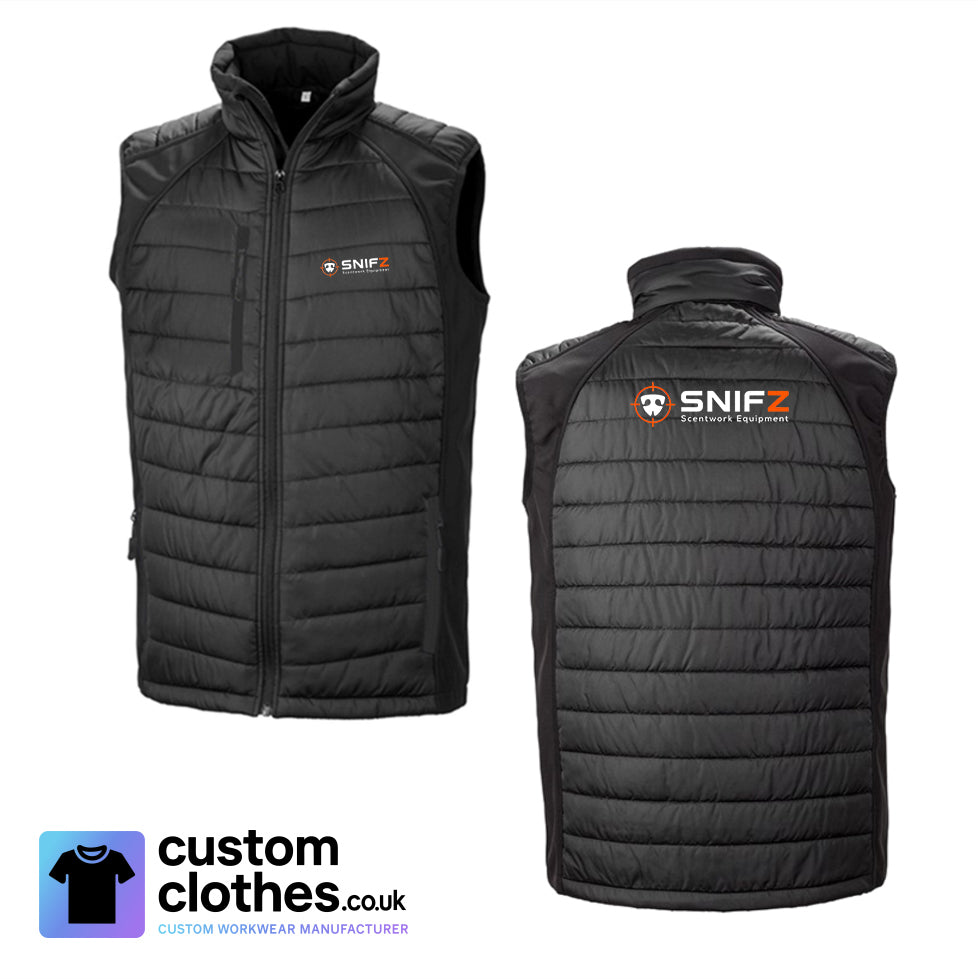 Two Colour Gilet — Black-Black