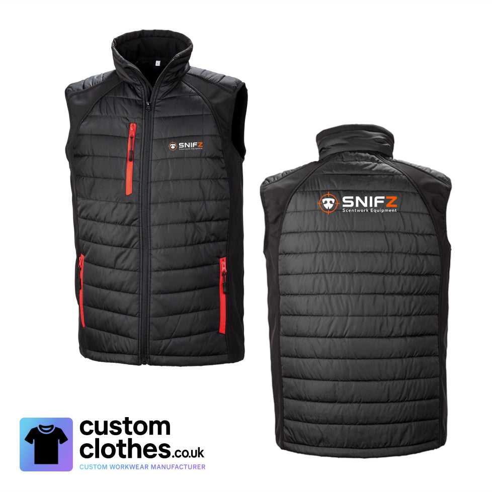 Two Colour Gilet — Black-Red