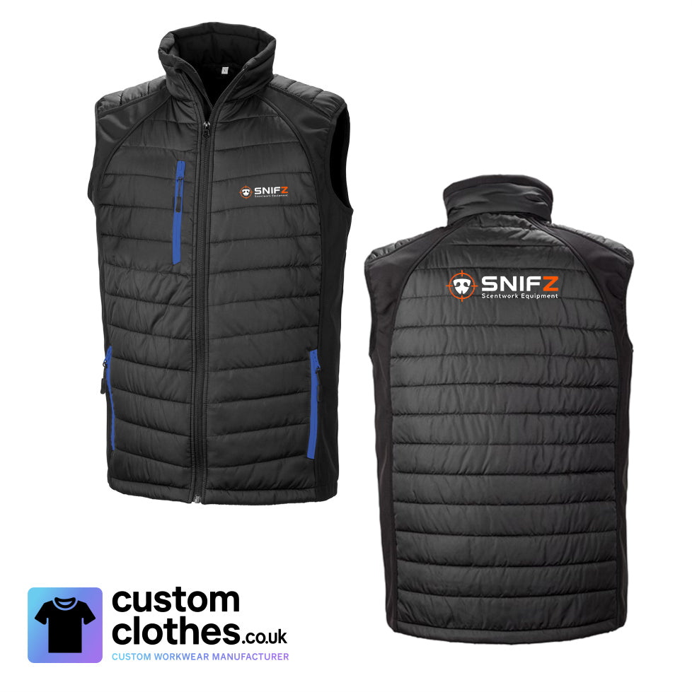 Two Colour Gilet — Black-Royal