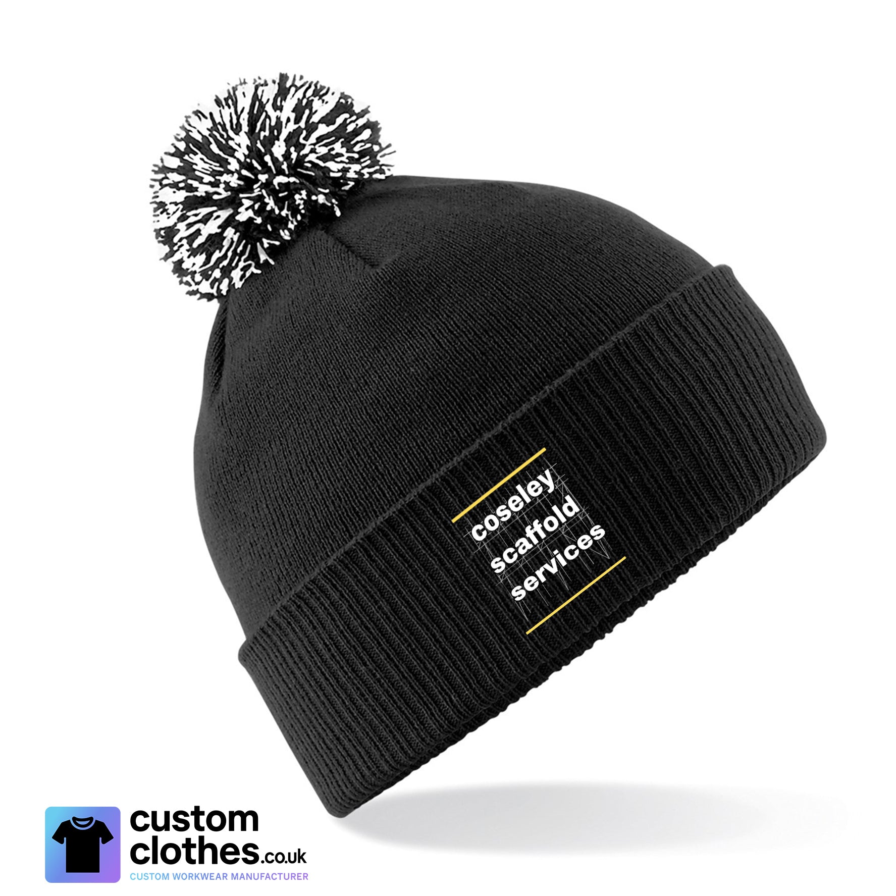 Snowstar Beanie — Black / White