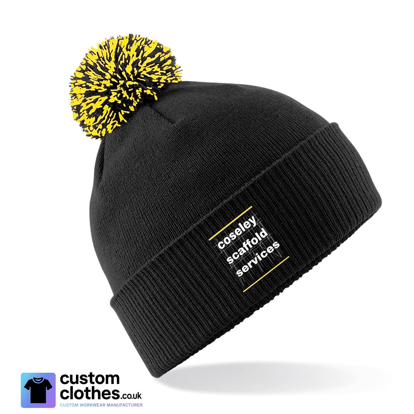 Snowstar Beanie — Black / Yellow