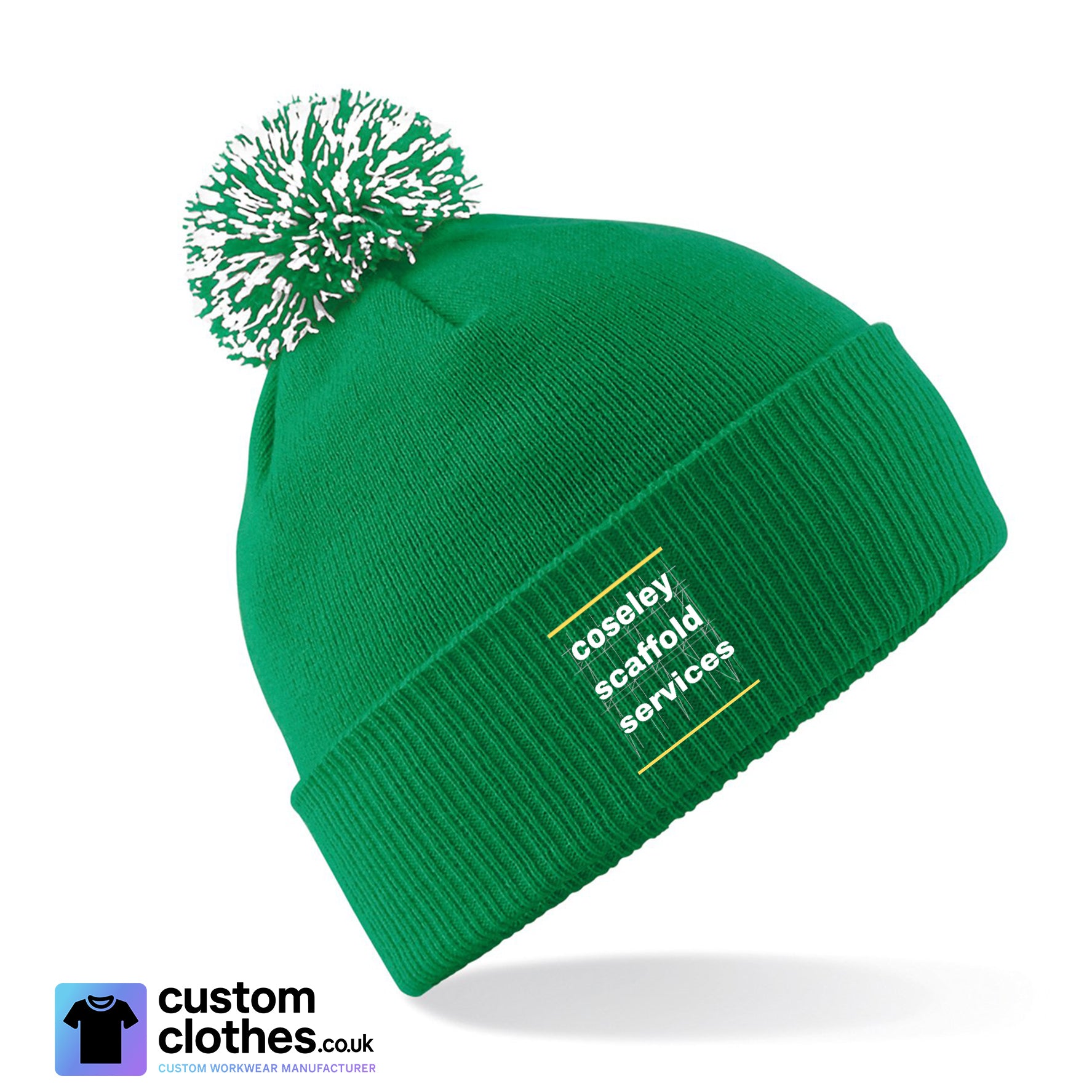 Snowstar Beanie — Kelly / White
