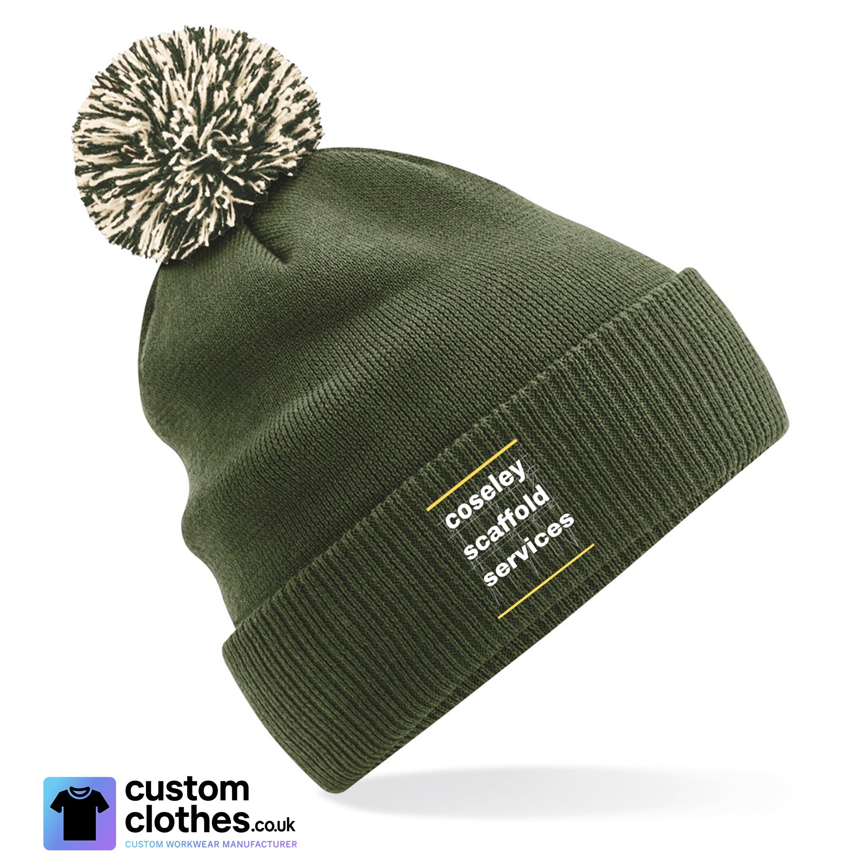 Snowstar Beanie — Olive / Oatmeal