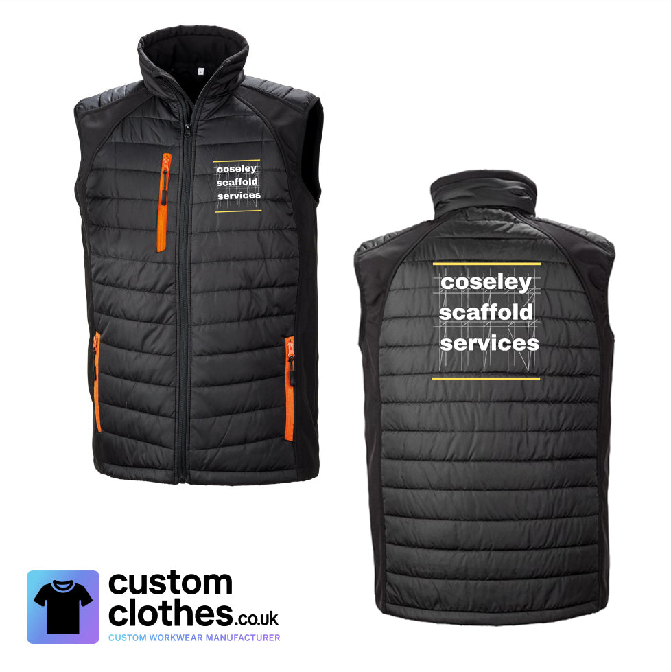 Two Colour Gilet — Black-Orange