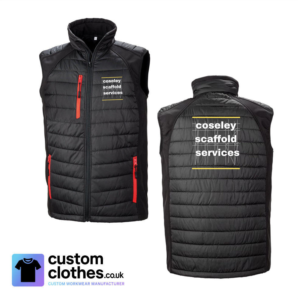 Two Colour Gilet — Black-Red