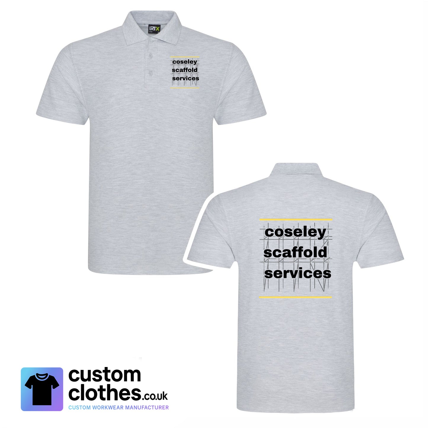 Classic Work Polo — Heather Grey