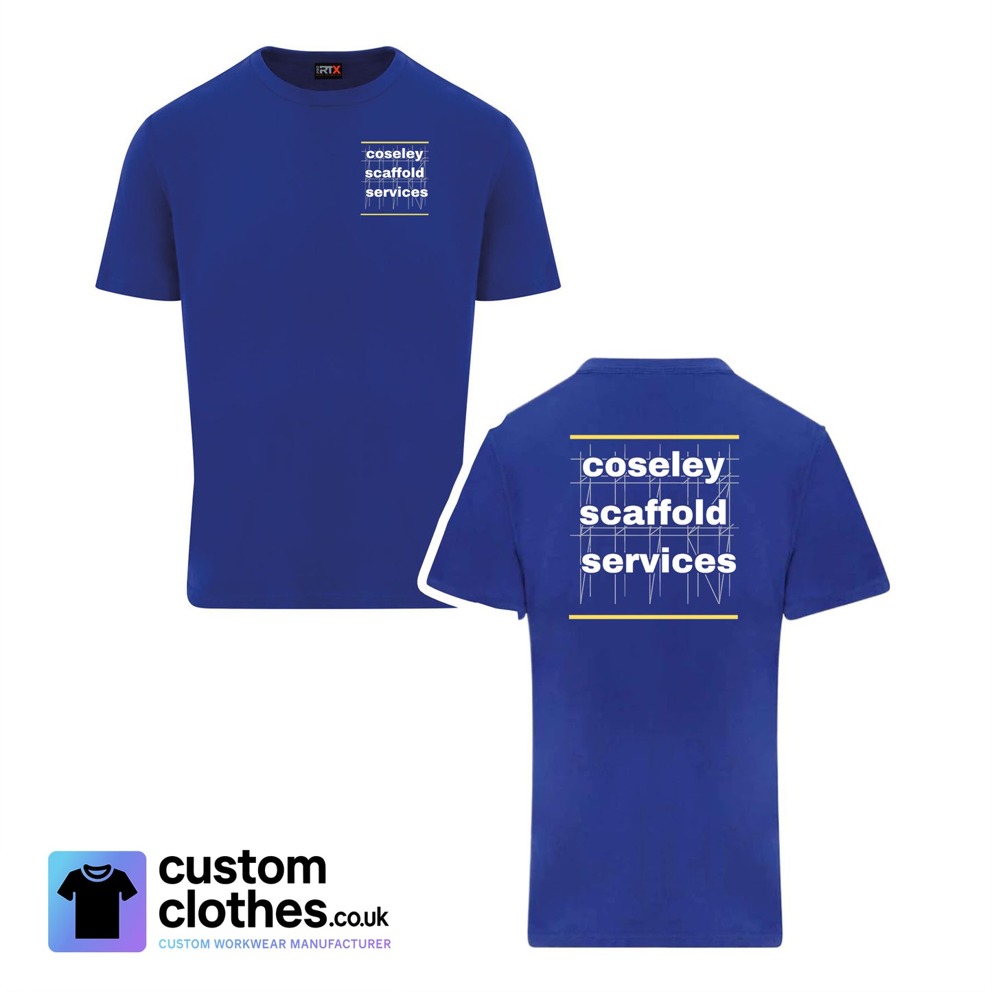 Classic Work Tee With Chest Logo — Royal Blue