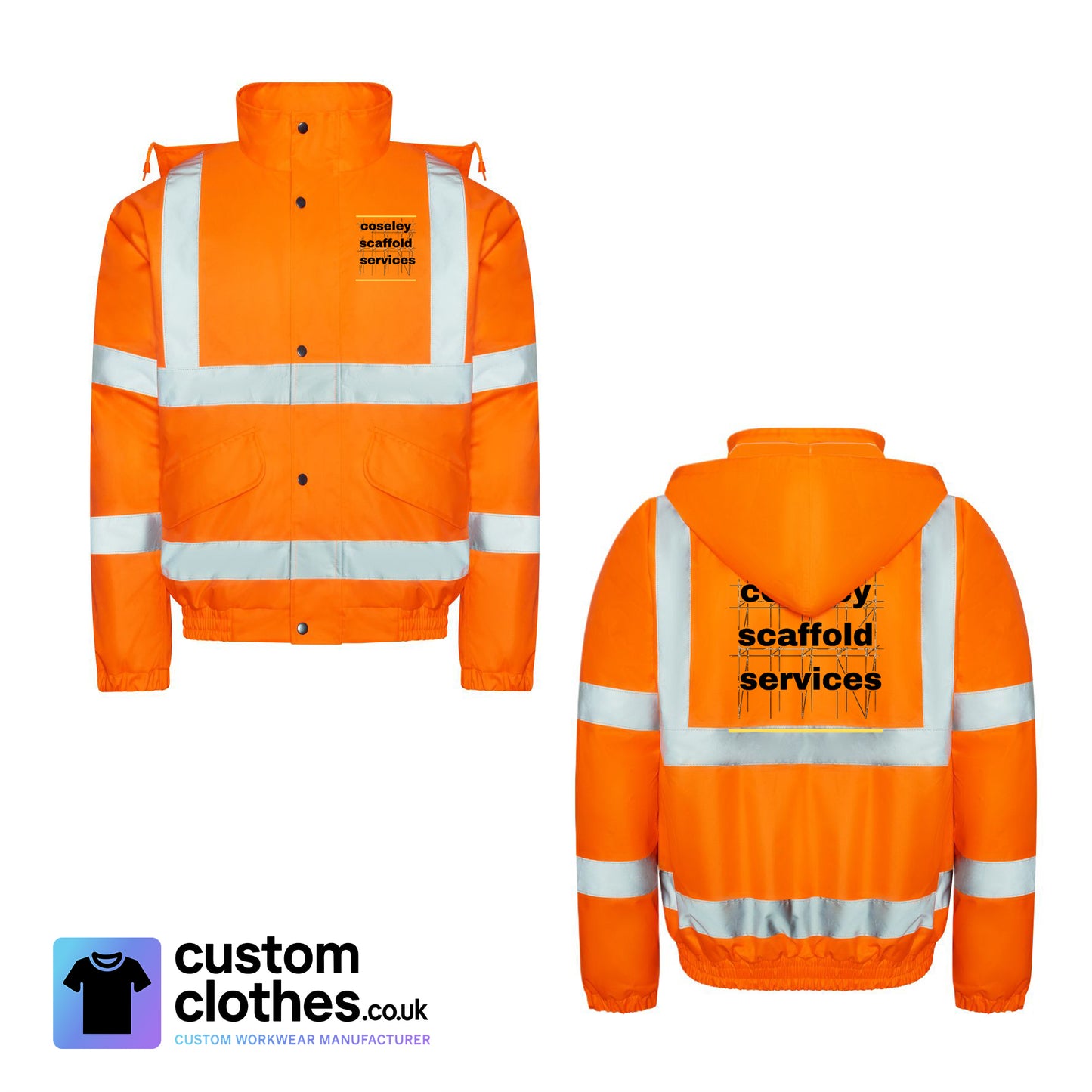 Hi-Vis Bomber Jacket — Orange